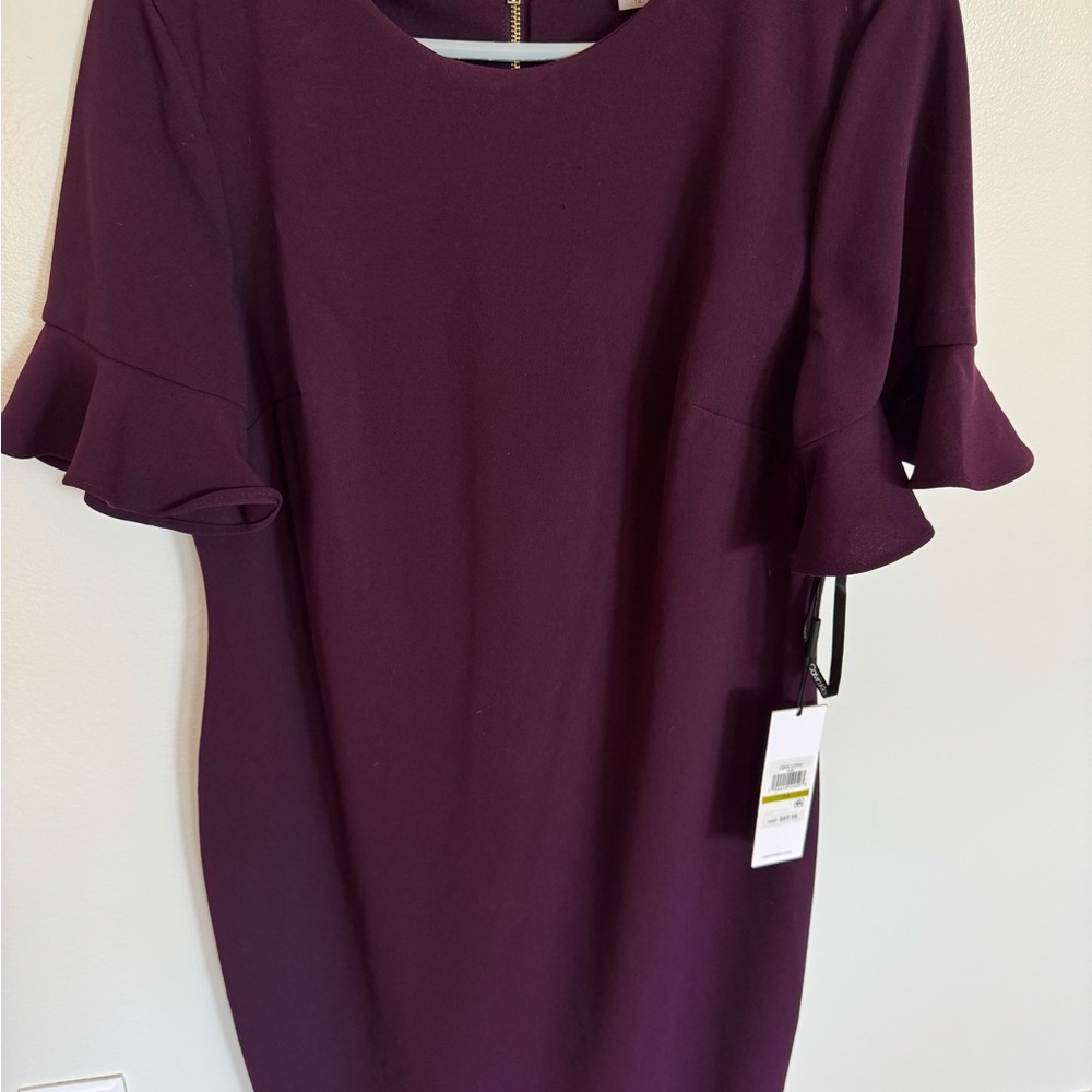 Calvin Klein Deep Purple Midi Dress